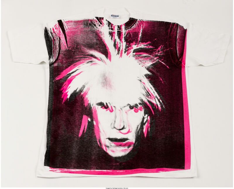 Andy Warhol, ‘Self-Portrait with Fright Wig’, circa 1986, Print, Silkscreen on cotton T Shirt, Heritage Auctions