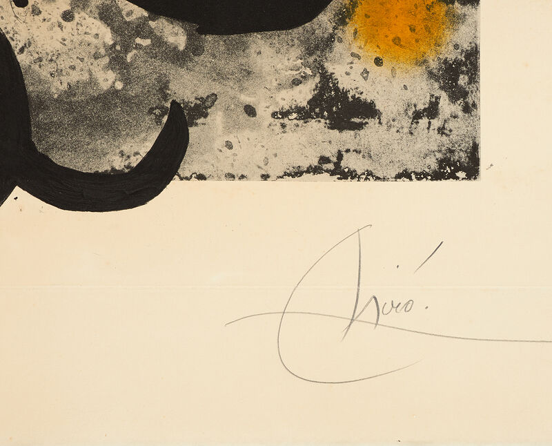 Joan Miró, ‘Les Armes du Sommeil’, 1970, Print, Etching and aquatint with carborundum printed in colors on Chiffon de Mandeure paper, Invertirenarte.es