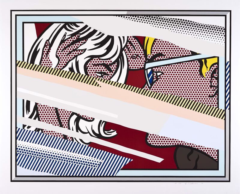 Roy Lichtenstein, ‘Reflections on Conversation ’, 1990, Mixed Media, Lithograph, screenprint, woodcut on paper and metalised PVC on paper, Burgess Modern and Contemporary