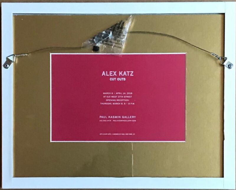 Alex Katz, ‘Cut-Outs (Hand Signed)’, 2018, Print, Offset lithograph invitation card. Hand signed by Alex Katz, Alpha 137 Gallery