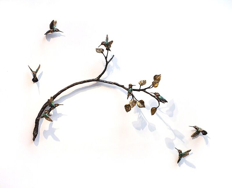 Bryce Pettit, ‘Hummingbirds (Latitude Series)’, 2019, Sculpture, Bronze with patinas, Blue Rain Gallery