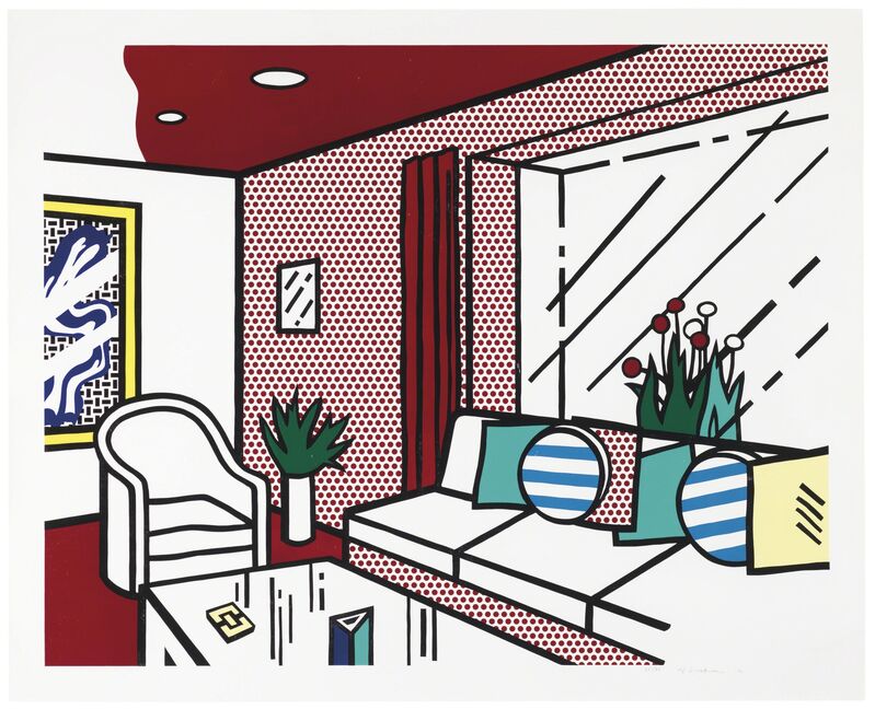 Roy Lichtenstein, ‘Living Room, from Interior Series’, 1990, Print, Woodcut and screenprint in colors, on museum board, Christie's