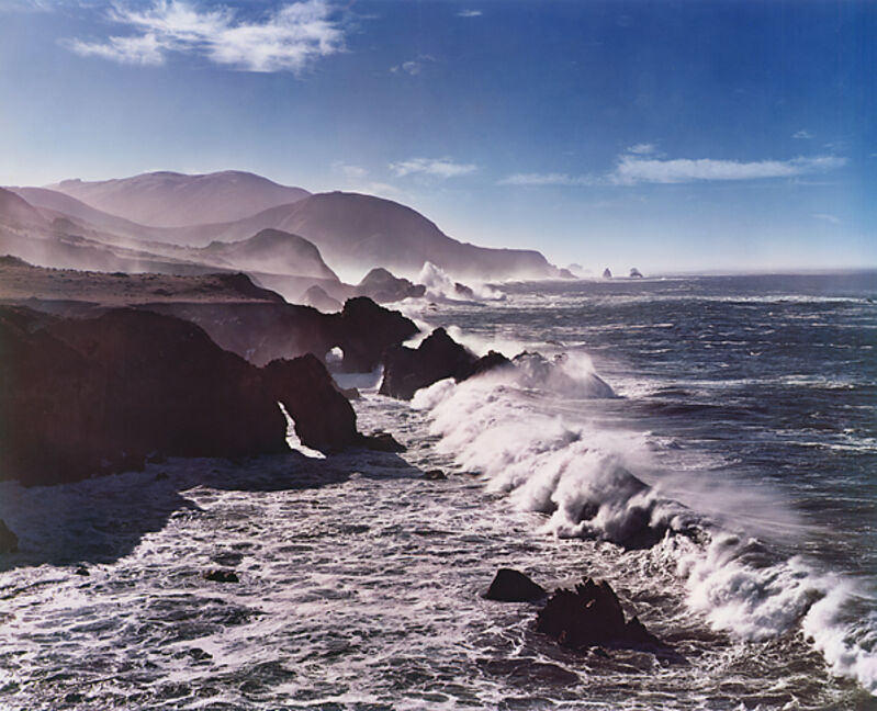 Cole Weston, ‘Surf and Headlands’, 1958-printed 1980s, Photography, Dye transfer print, Scott Nichols Gallery