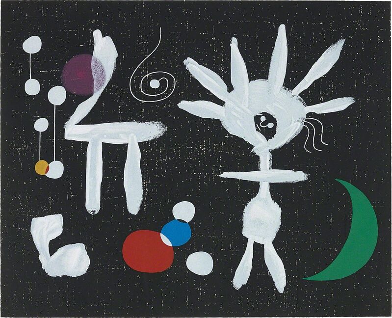 Joan Miró, ‘Rose Matinale au Clair de la lune (Morning Rose in the Light of the Moon)’, 1958, Print, Etching and aquatint in colours, on BFK Rives paper, with full margins, Phillips