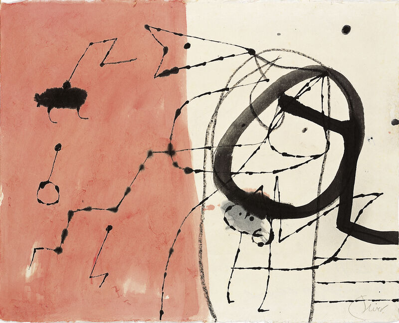 Joan Miró, ‘Personnages, oiseaux’, 1977, Mixed Media, Mixed media on paper, Galerie Lelong & Co.