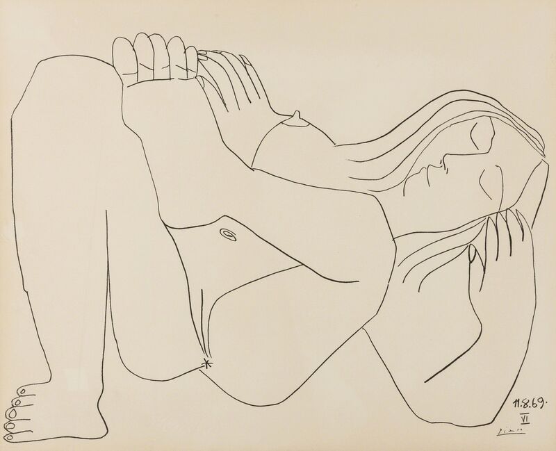 Pablo Picasso, ‘Femme Nue, NOS 11.8.69, NOS I & VI’, 1969, Print, Two lithographs on Arches wove paper, Forum Auctions