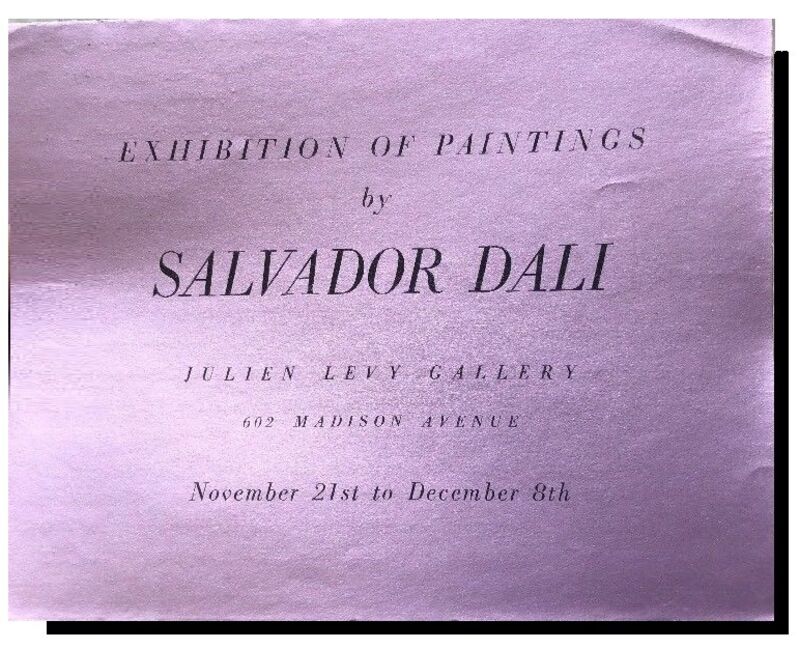 Salvador Dalí, ‘"Exhibition of Paintings by Salvador Dali", 1933,  Exhibition Announcement/ Catalogue, Julien Levy Gallery NYC, RARE’, 1933, Ephemera or Merchandise, VINCE fine arts/ephemera