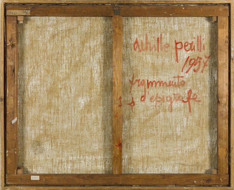 Achille Perilli, ‘Frammento d'epigrafe’, 1957, Painting, Mixed media on canvas, ArtRite