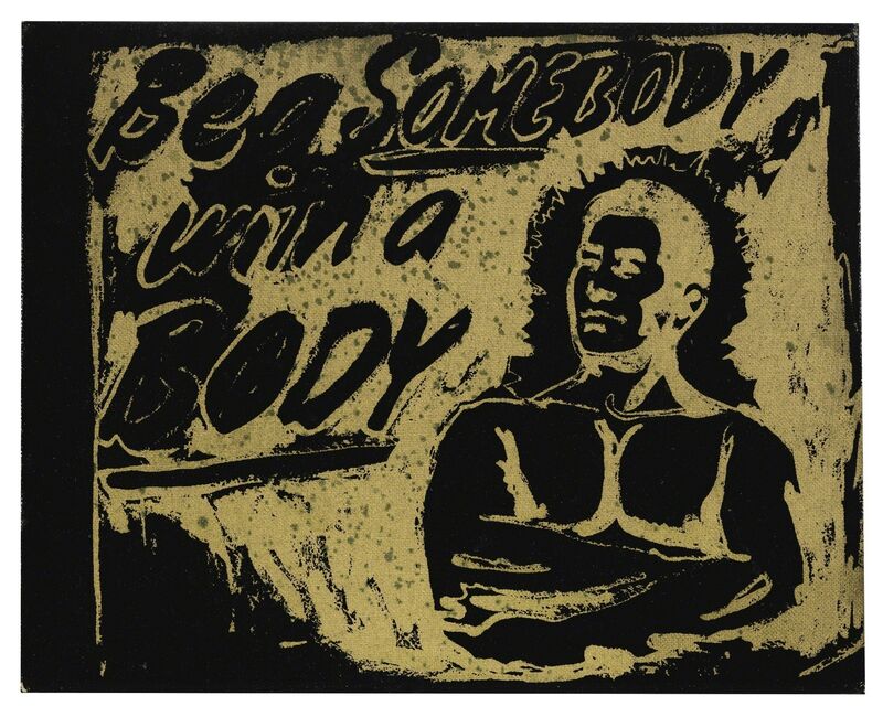 Andy Warhol, ‘Be a Somebody with a Body’, 1985, Painting, Acrylic and silkscreen ink on canvas, Sotheby's