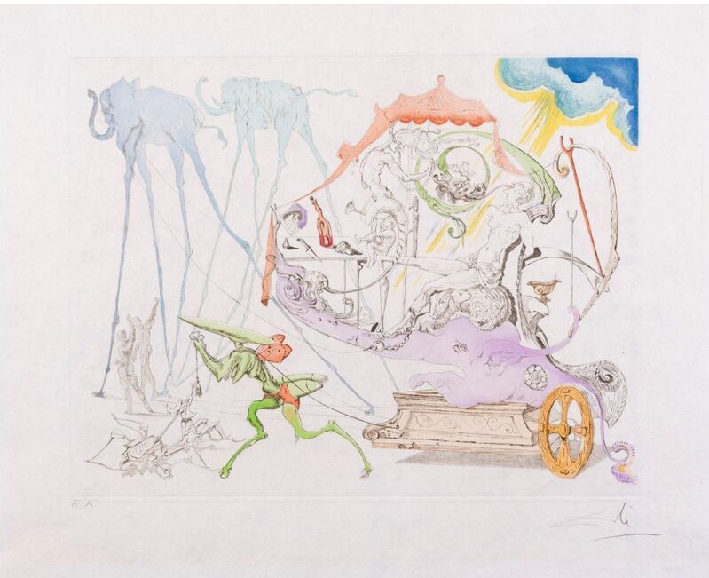 Salvador Dalí, ‘Dionysos’, 1967, Print, Etching and aquatint in colors on Japon nacré paper, Galerie Michael