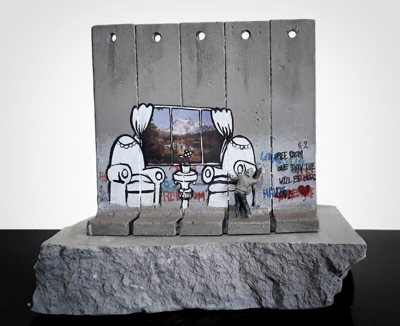 Banksy, ‘Walled Off Hotel - Five Part Souvenir Wall Section’, Sculpture, Hand painted resin sculpture with West Bank Separation Wall base, Tate Ward Auctions