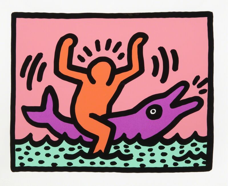 Keith Haring, ‘Untitled VB’, 1989, Print, Silkscreen on paper, Julien's Auctions