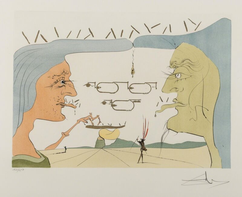 Salvador Dalí, ‘Le Telegraphe (Michler & Löpsinger 818a)’, 1975, Print, Etching with aquatint printed in colours on Arches paper, Forum Auctions