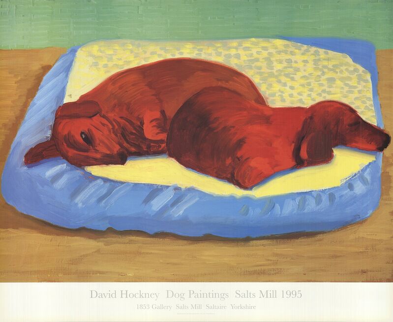 David Hockney, ‘Dog Painting 43’, 1995, Print, Offset Lithograph, ArtWise