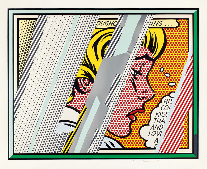 Roy Lichtenstein, ‘Reflections on Girl, from Reflections Series (C. 245)’, 1990, Print, Lithograph, screenprint and relief in colours with metallized PVC collage and embossing, on Somerset paper, with full margins., Phillips