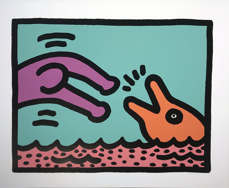 Keith Haring, ‘Pop Shop V (A)’, 1989, Print, Silkscreen, Hamilton-Selway Fine Art Gallery Auction