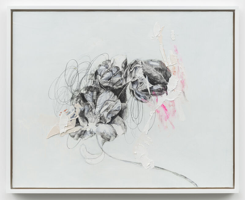 Wardell Milan, ‘Knight of the White Camelia no. 3’, 2020, Painting, Charcoal, graphite, china marker, pastel, oil pastel, and oil paint on panel, David Nolan Gallery