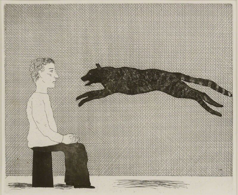 David Hockney, ‘The Black Cat Leaping (Tokyo 91)’, 1969, Print, Etching and aquatint, Sworders