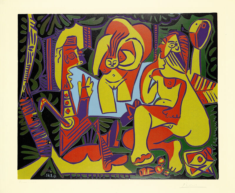 Pablo Picasso, ‘Le déjeuner sur l'herbe’, 1963, Print, Linocut in colours, Galerie Boisseree