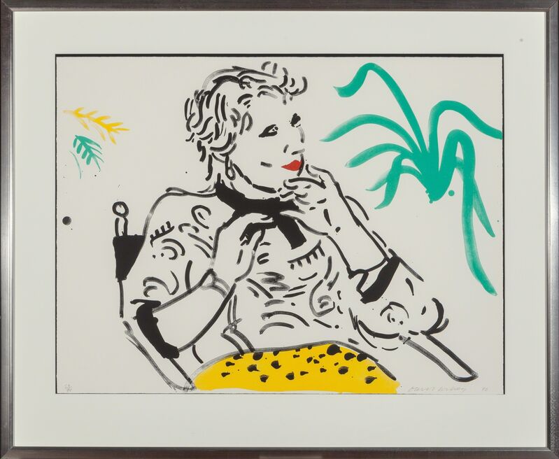 David Hockney, ‘Celia with Green Plant’, 1980, Print, Lithograph in colors on Arches paper, Heritage Auctions