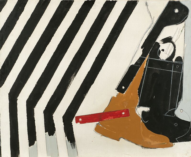 Mario Schifano, ‘Dopo le strisce’, 1965, Mixed Media, Enamel and graphite on canvas, Il Ponte