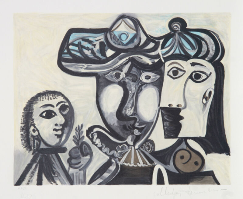 Pablo Picasso, ‘Couple et Enfant au Rameau d'Olivier’, 1973, Print, Lithograph on Arches Paper, RoGallery