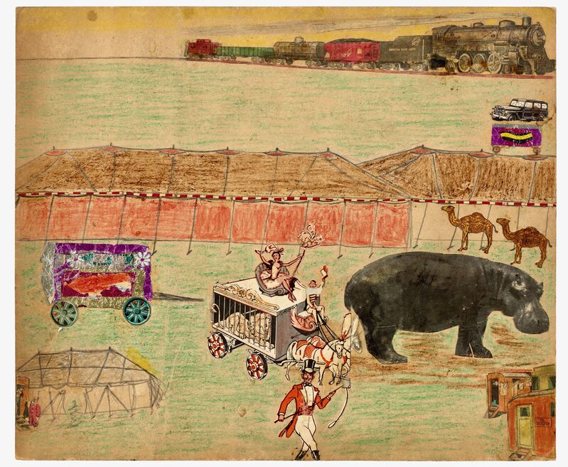 C.T. McClusky, ‘Untitled’, ca. late 1940s -mid 1950s, Drawing, Collage or other Work on Paper, Mixed media and collage on cardboard, Ricco/Maresca Gallery
