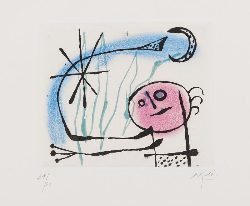 Joan Miró, ‘La Bague d’Aurore (Dupin 126)’, 1957, Print, Etching with aquatint printed in colours, Forum Auctions