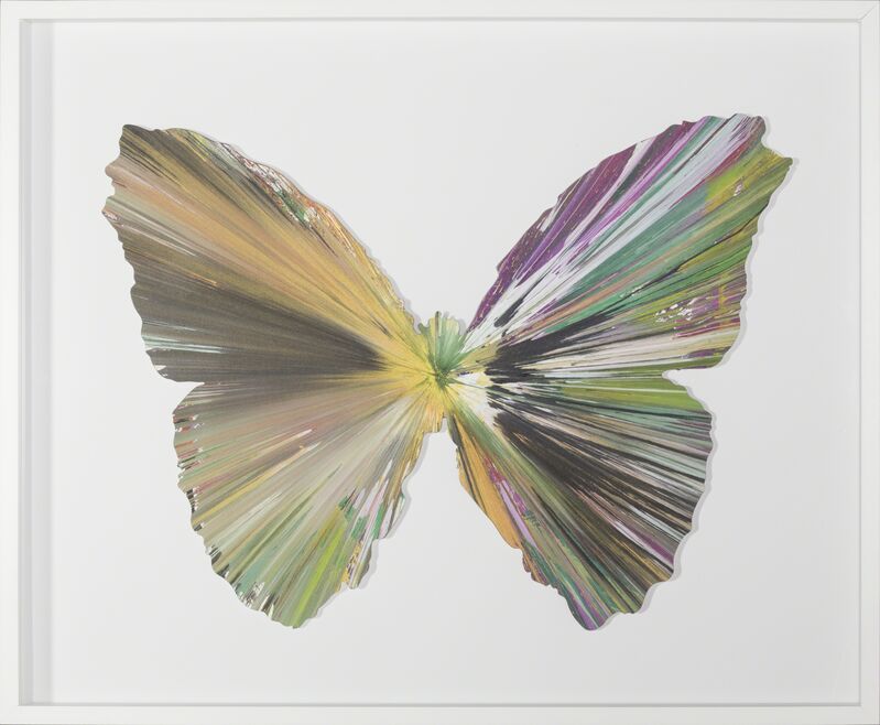 Damien Hirst, ‘Spin Painting - Butterfly ’, 2009, Painting, Acrylic on paper, Rudolf Budja Gallery