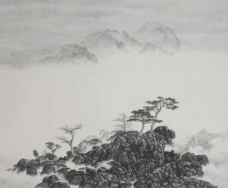 Hsia I-fu, ‘Trees on a Mountaintop’, Painting, Ink on Xuan paper, M. Sutherland Fine Arts