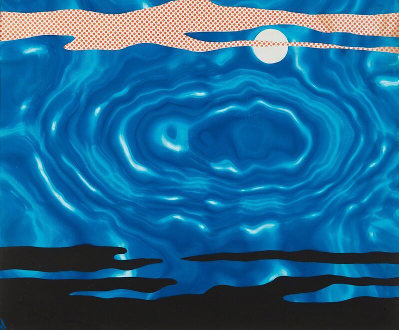 Roy Lichtenstein, ‘Moonscape, from 11 Pop Artists, Volume I’, 1965, Print, Screenprint in colors, on blue Rowlux, the full sheet, Phillips