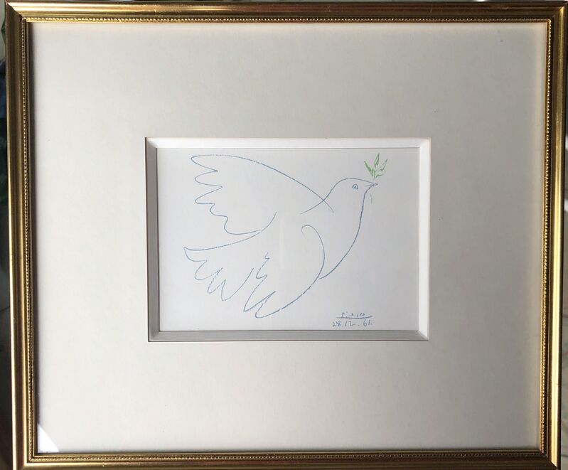 Pablo Picasso, ‘Peace Dove / Paloma del Pace / Colombe de la Paix’, Dec 28-1961, Print, Off Set Lithograph, AYNAC Gallery