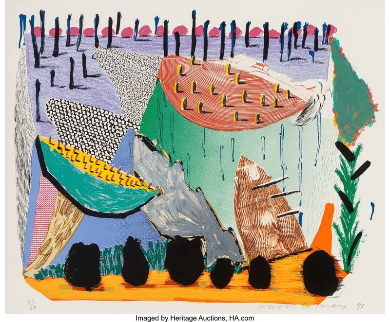 David Hockney, ‘Slow Rise’, 1993-94, Print, Lithograph and screenprint in colors on Arches 88 paper, Heritage Auctions