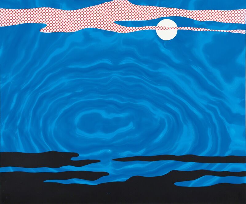 Roy Lichtenstein, ‘Moonscape, from 11 Pop Artists, Volume I’, 1965, Print, Screenprint in colors, on blue Rowlux, the full sheet, Phillips