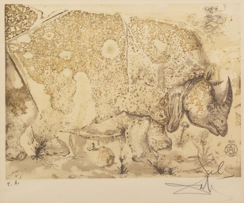 Salvador Dalí, ‘Le Rhinoceros’, 1968, Print, Etching, Hindman