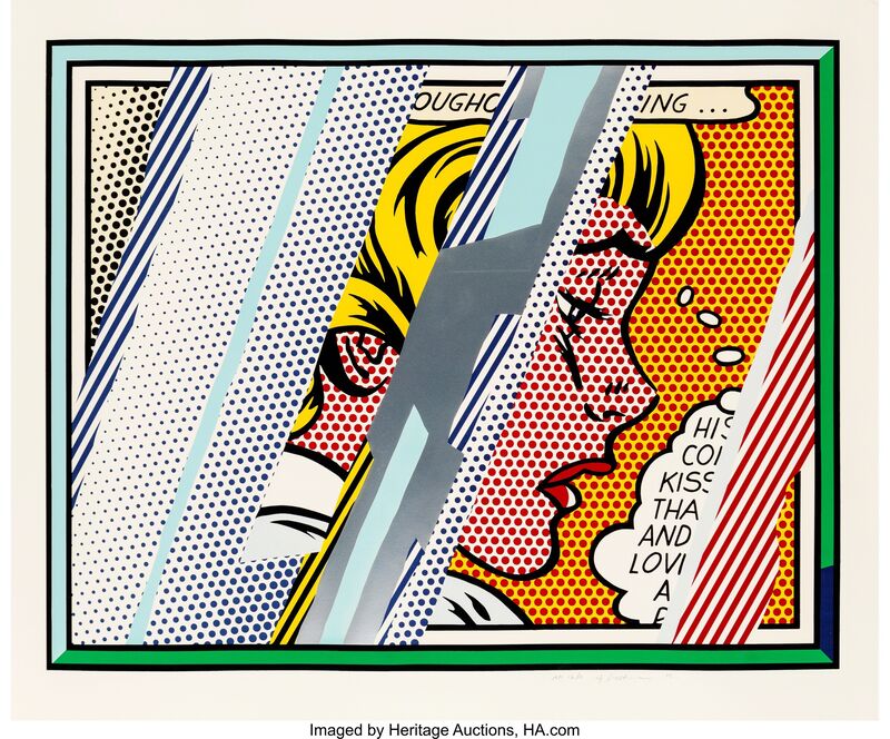 Roy Lichtenstein, ‘Reflections on Girl (from Reflections Series)’, 1990, Print, Lithograph, screenprint, relief, and metalized PVC collage with embossing, Heritage Auctions