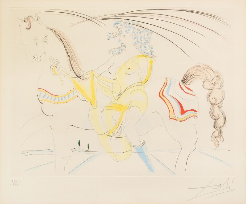 Salvador Dalí, ‘Venus au Cheval’, Print, Color etching, Hindman