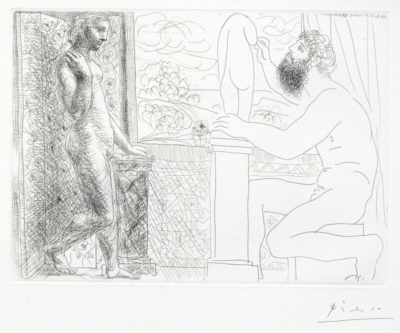 Pablo Picasso, ‘Sculpteur et son modèle devant une fenetre, from La Suite Vollard’, 1933, Print, Etching, on Montval paper, Christie's
