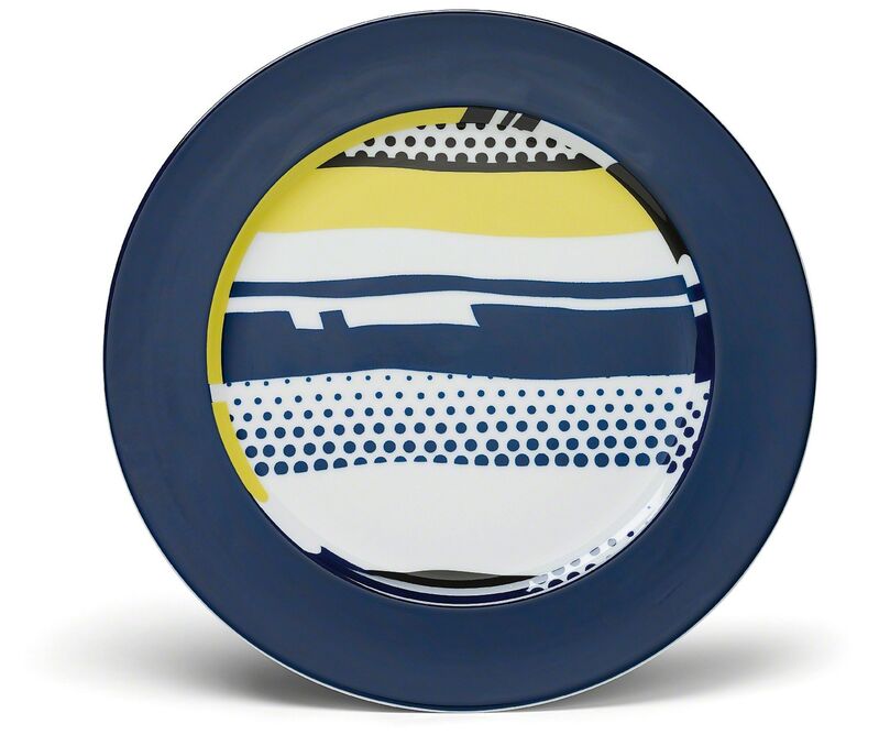 Roy Lichtenstein, ‘Six abstract service plates’, 1990, Design/Decorative Art, Six porcelain plates glazed in colours, contained in the original individual boxes, Phillips