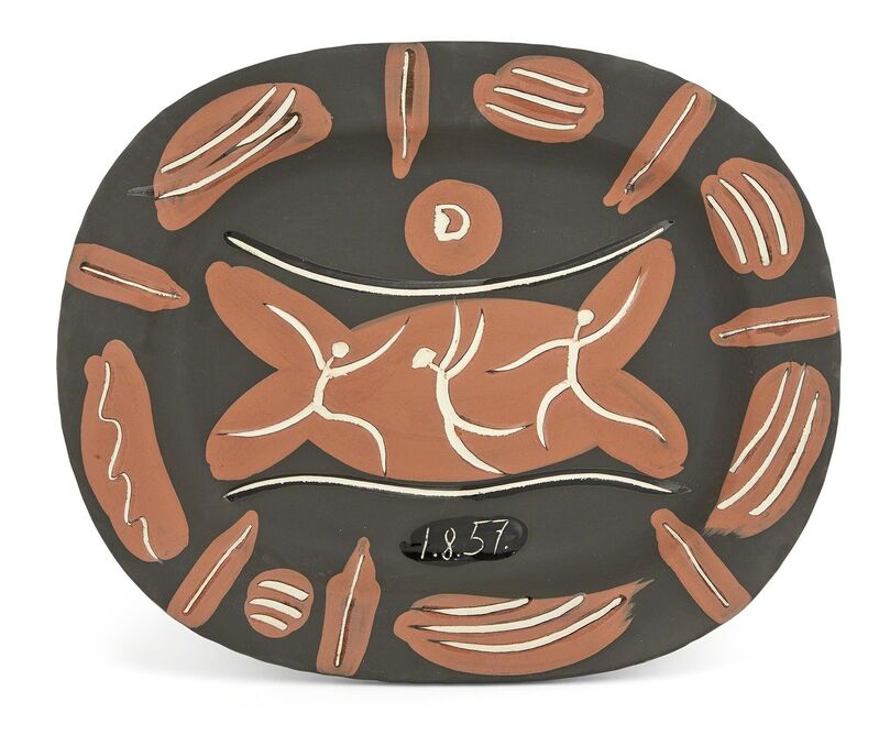 Pablo Picasso, ‘LA DANSE (A.R. 400)’, 1957, Design/Decorative Art, Painted white ceramic plate, Doyle
