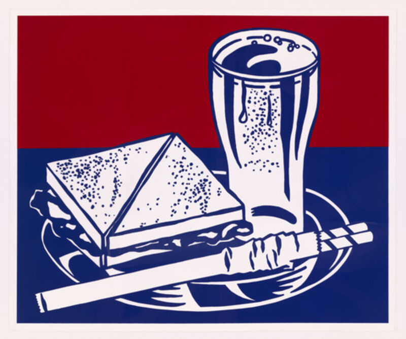 Roy Lichtenstein, ‘Sandwich and Soda from X + X (Ten Works by Ten Painters)’, 1964, Print, One from a portfolio of ten screenprints, West Chelsea Contemporary