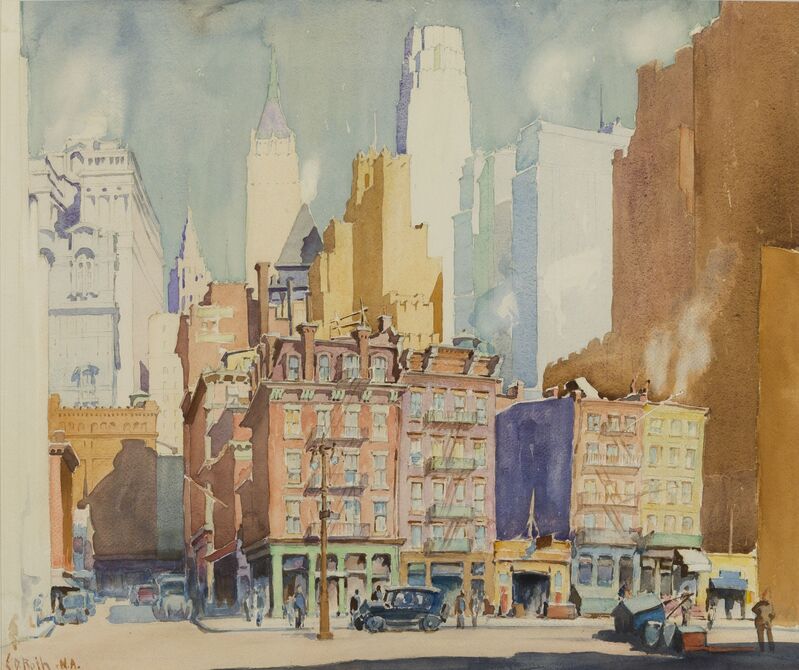 Ernest David Roth, ‘Downtown, New York City’, ca. circa 1941, Painting, Watercolor, Childs Gallery