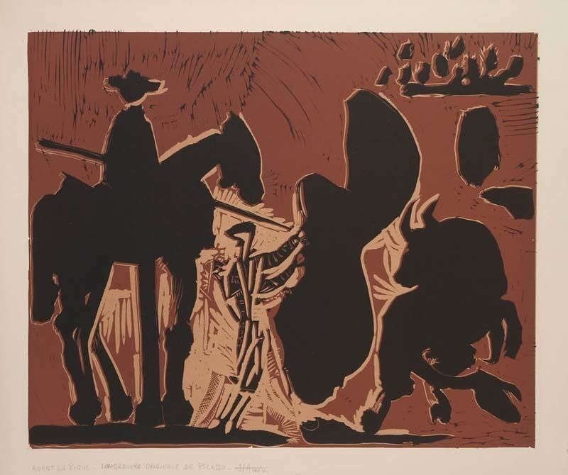 Pablo Picasso, ‘Avant la Pique’, 1959, Print, Color Linocut on Arches Paper, Contessa Gallery