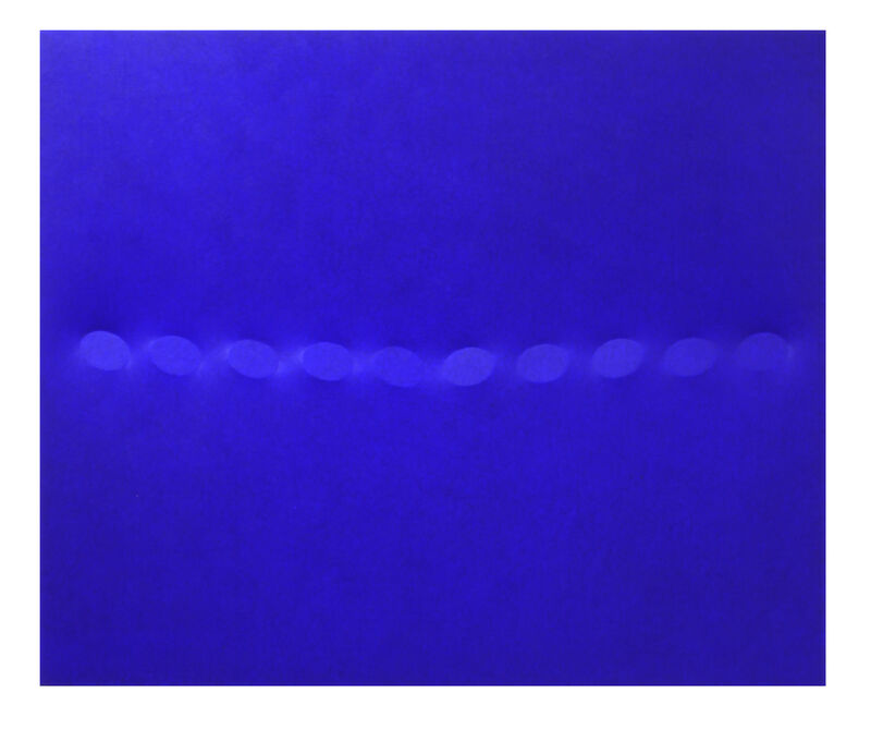 Turi Simeti, ‘10 ovali blu’, 2017, Painting, Acrylic on shaped canvas, De Buck Gallery
