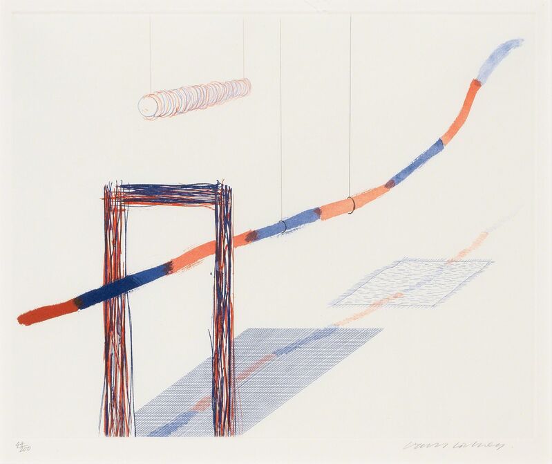 David Hockney, ‘IT PICKS ITS WAY (S.A.C. 202)’, 1976-77, Print, Color etching and aquatint, Doyle
