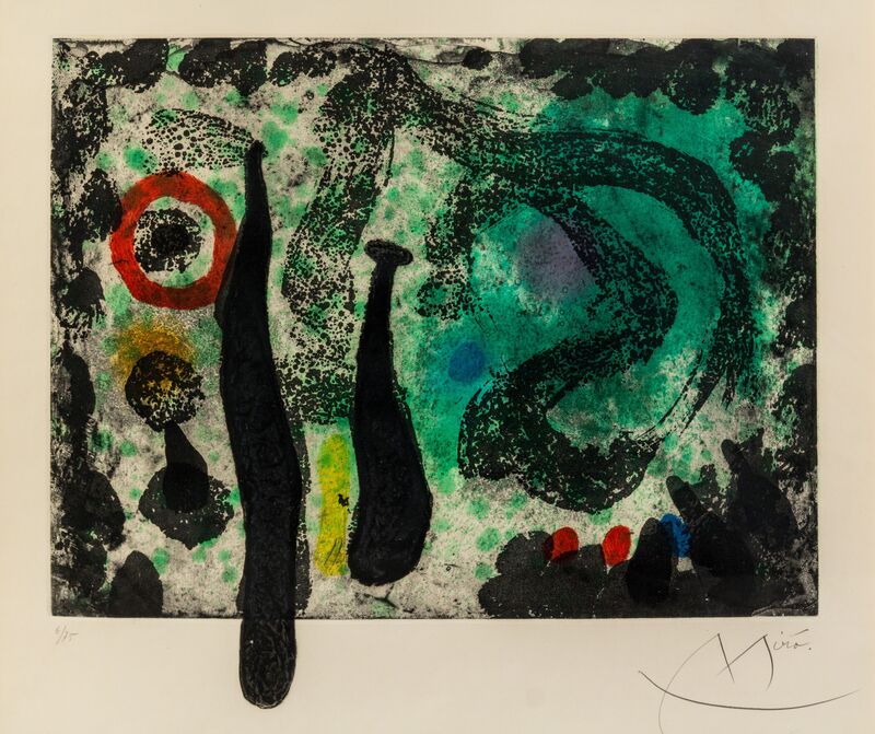 Joan Miró, ‘Le jardin de mousse’, 1968, Print, Aquatint with carborundum, Hindman