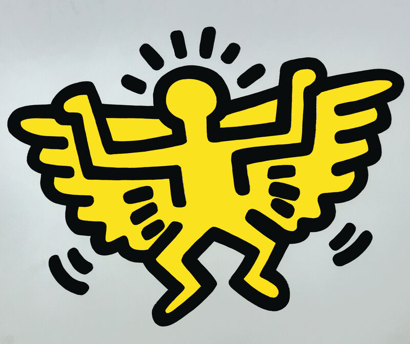 Keith Haring, ‘Flying Angel’, 1990, Print, Screen Print with Embossing, Oliver Clatworthy Gallery Auction