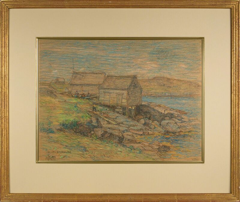 Walter Griffin, ‘Monhegan Island, Maine’, 1908, Drawing, Collage or other Work on Paper, Pastel on paperboard, Vose Galleries