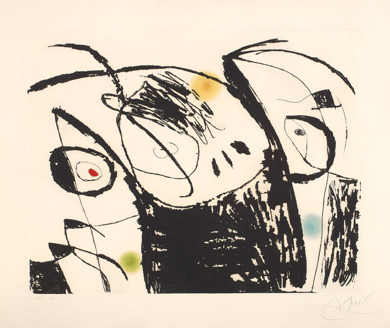 Joan Miró, ‘Série Mallorca (Mallorca Series): plate 9 (D. 619, see C. 177)’, 1973, Print, Etching and aquatint in colors, on wove paper, with full margins., Phillips