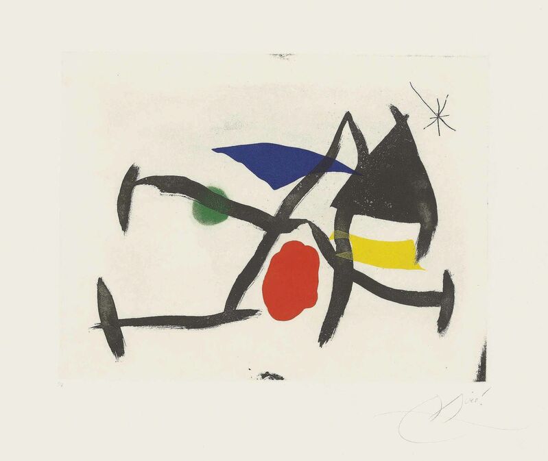Joan Miró, ‘Plate 8 from: Càntic del Sol’, 1975, Print, Etching and aquatint in colours on Arches wove paper, Christie's